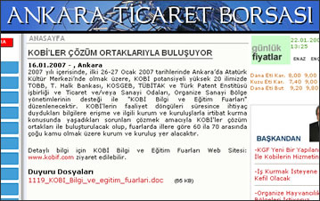 Ankara Ticaret Borsası - Hazine Müsteşarlığı