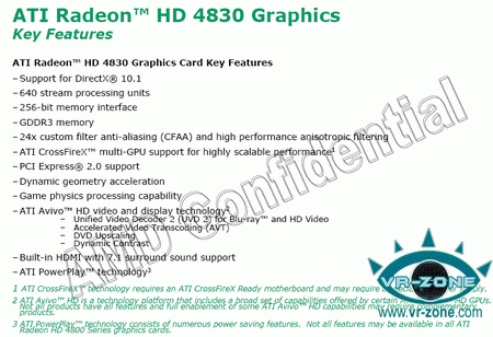 <strong>Radeon HD 4830:</strong> AMD'nin yeni orta seviye ekran kartı.