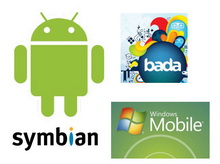 Mobil OS: Android, Symbian, bada, Win Mobile 7