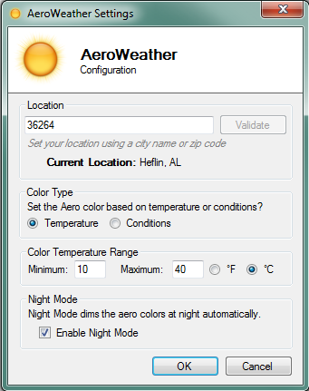 AeroWeather ve AeroRainbow