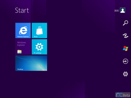 Windows 8'den yeni ekran görüntüleri