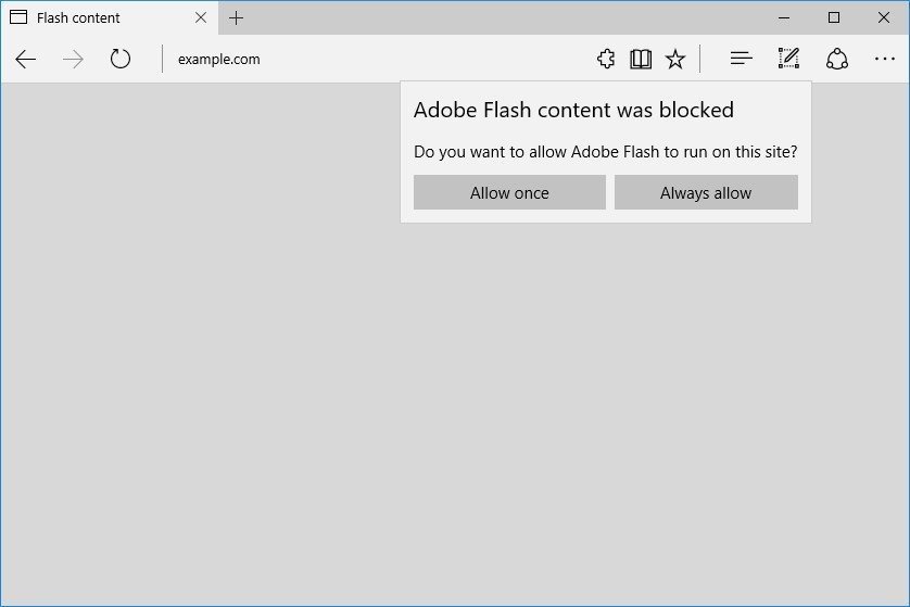 Microsoft Edge de Flash'ı Engelliyor!