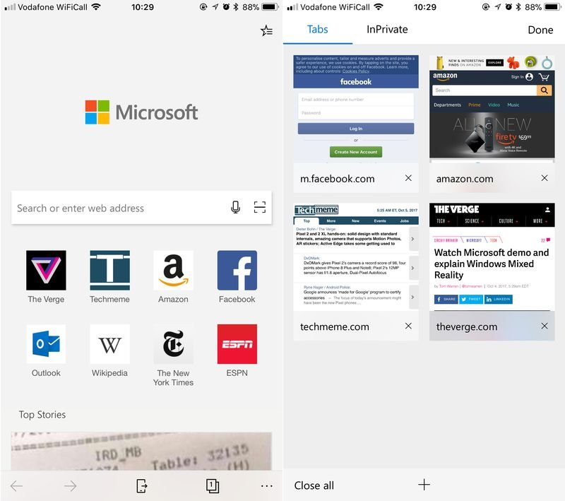 Microsoft Edge, Android ve iOS'a Beta Olarak Geldi