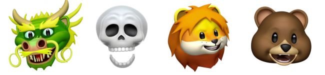 Dört Yeni Animoji