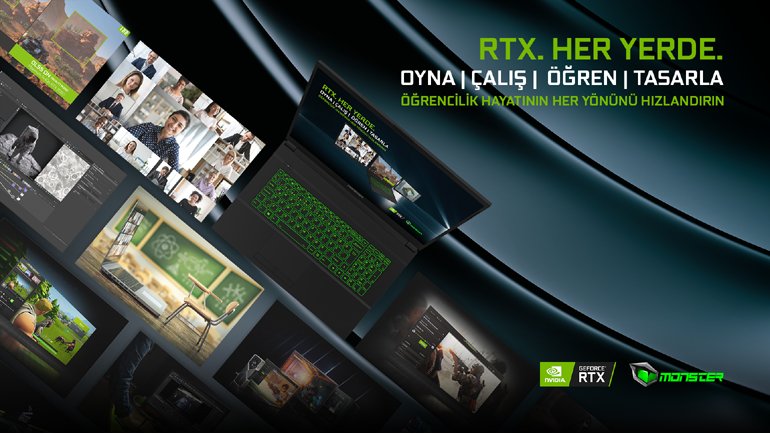 RTX Ekran Kartlı Monster Notebook'larla Oyunda ve Okulda Yüksek Performans