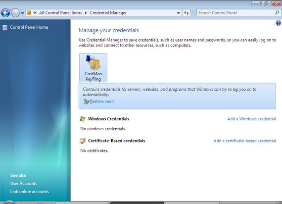 windows credential manager