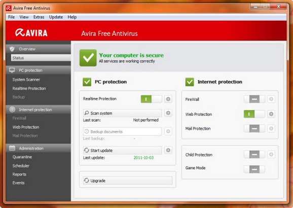 Avira internet security trial